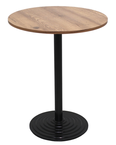 MESA PUB DARWIN PRETA 60 CM - Tampo Madeirado Naturale